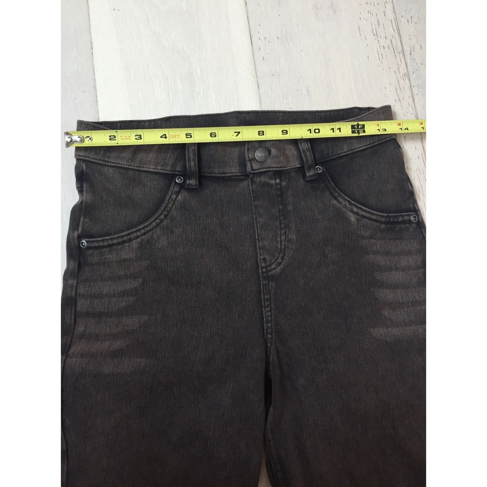 HUE Espresso Brown Faded Denim Leggings Jeggings Small Style 20652 High Rise - Picture 5 of 8